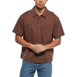 Frame Denim Mens Frame Light Pique Button Polo Shirt, Purple